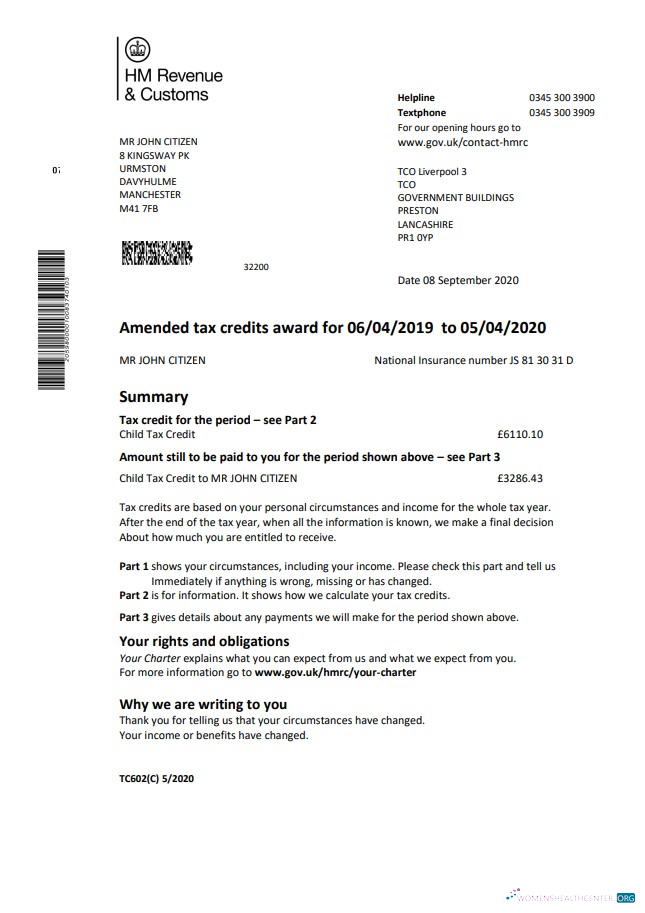download download HM Revenue & Customs tax credits